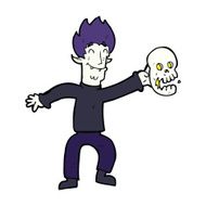 cartoon spooky vampire N30