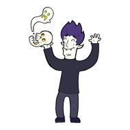 cartoon spooky vampire N31