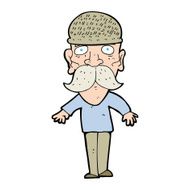 cartoon man wearing winter hat N67