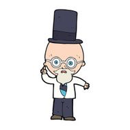 cartoon man wearing top hat N66