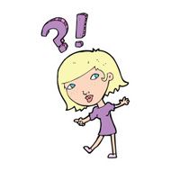 cartoon woman asking question N46
