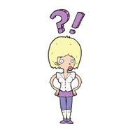 cartoon woman asking question N47