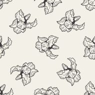 flower doodle seamless pattern background N51