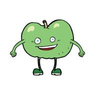 cartoon happy apple character N3