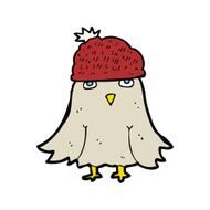 cartoon owl wearing hat N4