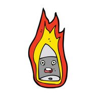 cartoon flaming bullet N3