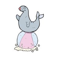 cartoon seal with ball N9