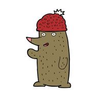 cartoon bear in hat N87