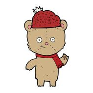cartoon bear in hat N90