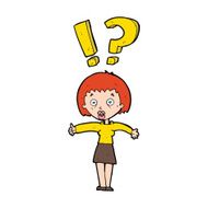 cartoon woman asking question N49