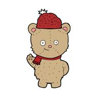 cartoon bear in hat N92
