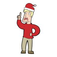 cartoon man ready for christmas N75