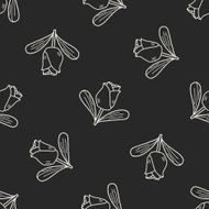 flower doodle seamless pattern background N64