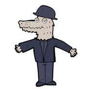 cartoon werewolf wearing hat N8