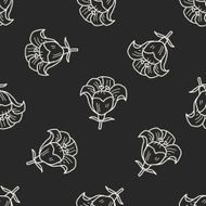 flower doodle seamless pattern background N65