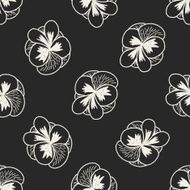 flower doodle seamless pattern background N67