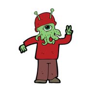 cartoon space alien N36