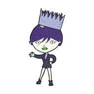 cartoon vampire wearing crown N3