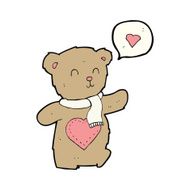 cartoon cute bear with love heart N4