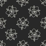 flower doodle seamless pattern background N70
