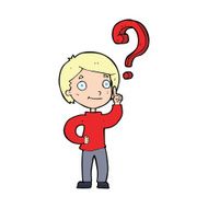 cartoon boy asking question N4