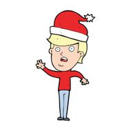 cartoon man ready for christmas N77