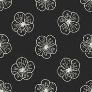 flower doodle seamless pattern background N71