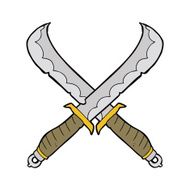 cartoon crossed swords N4
