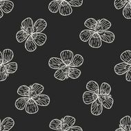 flower doodle seamless pattern background N72