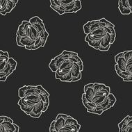 flower doodle seamless pattern background N74