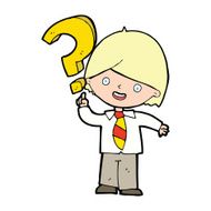 cartoon boy with question N4