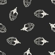 flower doodle seamless pattern background N76