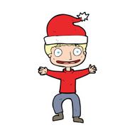 cartoon man ready for christmas N83