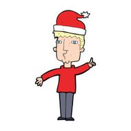 cartoon man ready for christmas N84
