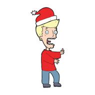 cartoon man ready for christmas N85
