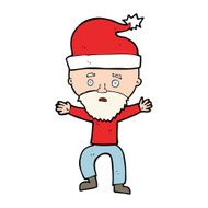 cartoon man ready for christmas N86