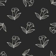 flower doodle seamless pattern background N78
