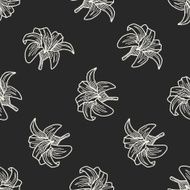 flower doodle seamless pattern background N80