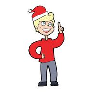 cartoon man ready for christmas N91