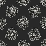 flower doodle seamless pattern background N82