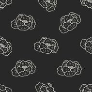 flower doodle seamless pattern background N83