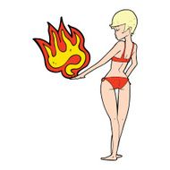 cartoon woman making gesture N4