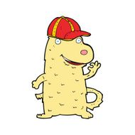 cartoon dog wearing cap N4