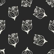 flower doodle seamless pattern background N85
