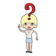 cartoon woman asking question N52