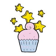 cartoon magical cupcake N10