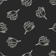 flower doodle seamless pattern background N88