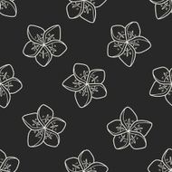 flower doodle seamless pattern background N90