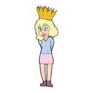cartoon person wearing crown N60