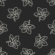 flower doodle seamless pattern background N91